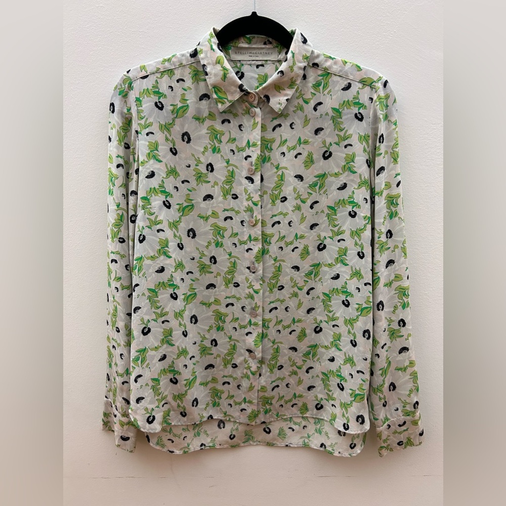Stella McCartney Floral Print Silk Blouse